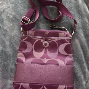 Coach Plum and Lavender Crossbody Bag